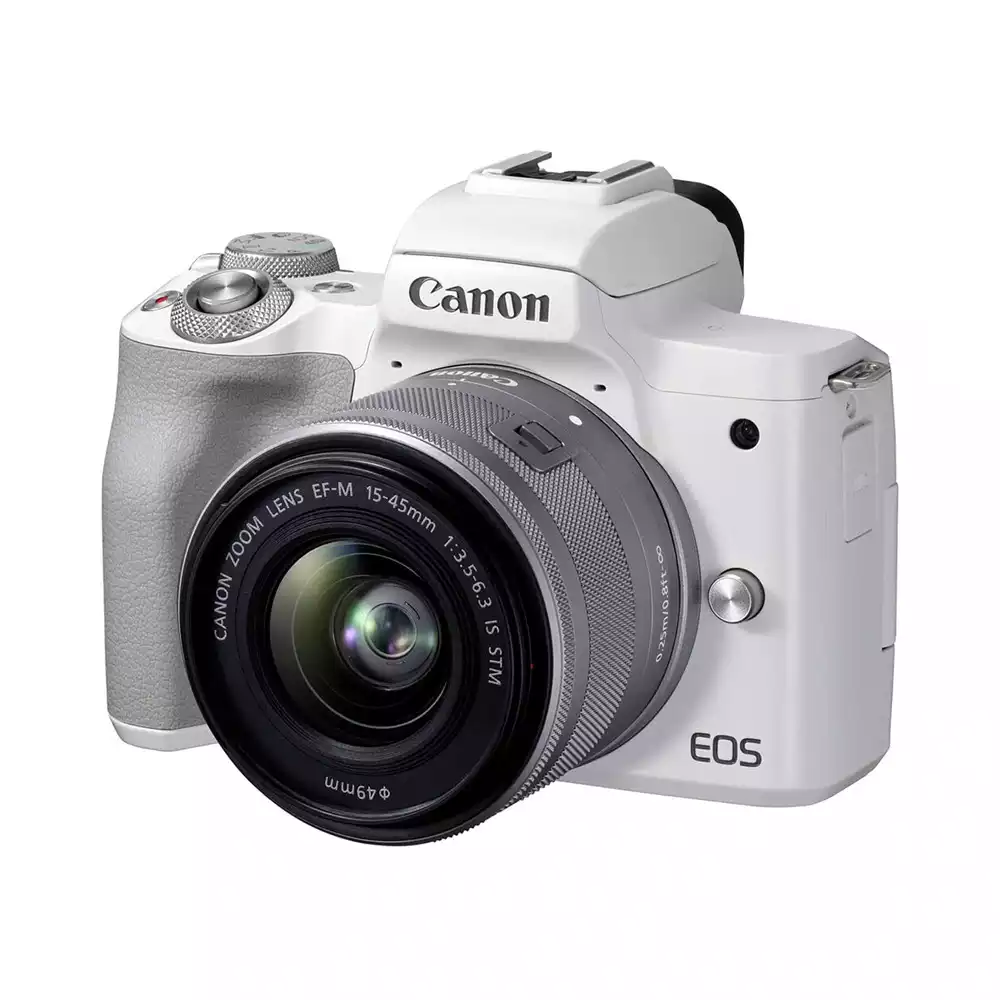 Canon EOS M50 Mark II Mirrorless Camera with 15-45mm Lens (White)